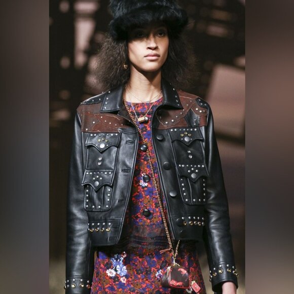 Coach 1941 Fall 2017 Runway Studded Leather Jacket Tobacco - Picture 3 of 9